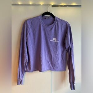 Nature Backs 100% Cotton Lavender Long Sleeve Tee Size S